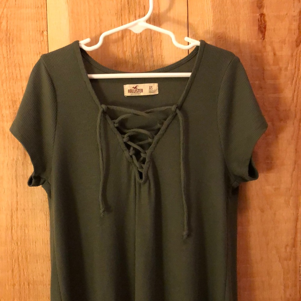 Green flowy top